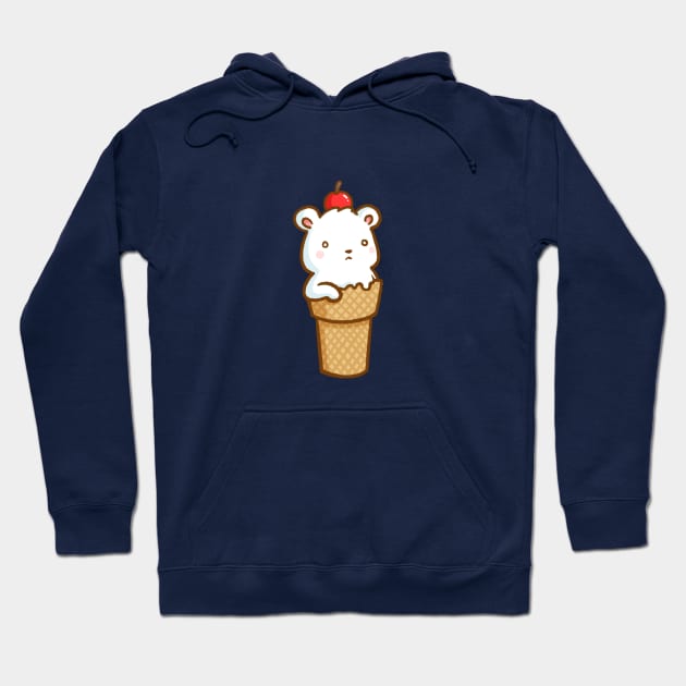 Polar Bear Ice Cream Hoodie by mschibious